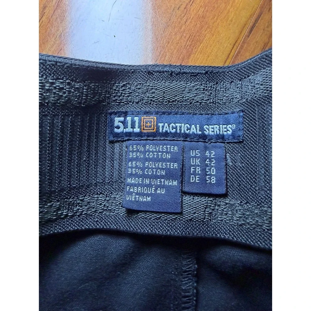 5.11 Tactical Cargo Pants Mens 42x32 Black Ripstop Multi Pocket Work Utility